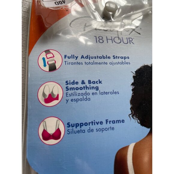 Playtex 18 Hour White Wireless Bra 40D Sensational Support & Comfort - Picture 7 of 9
